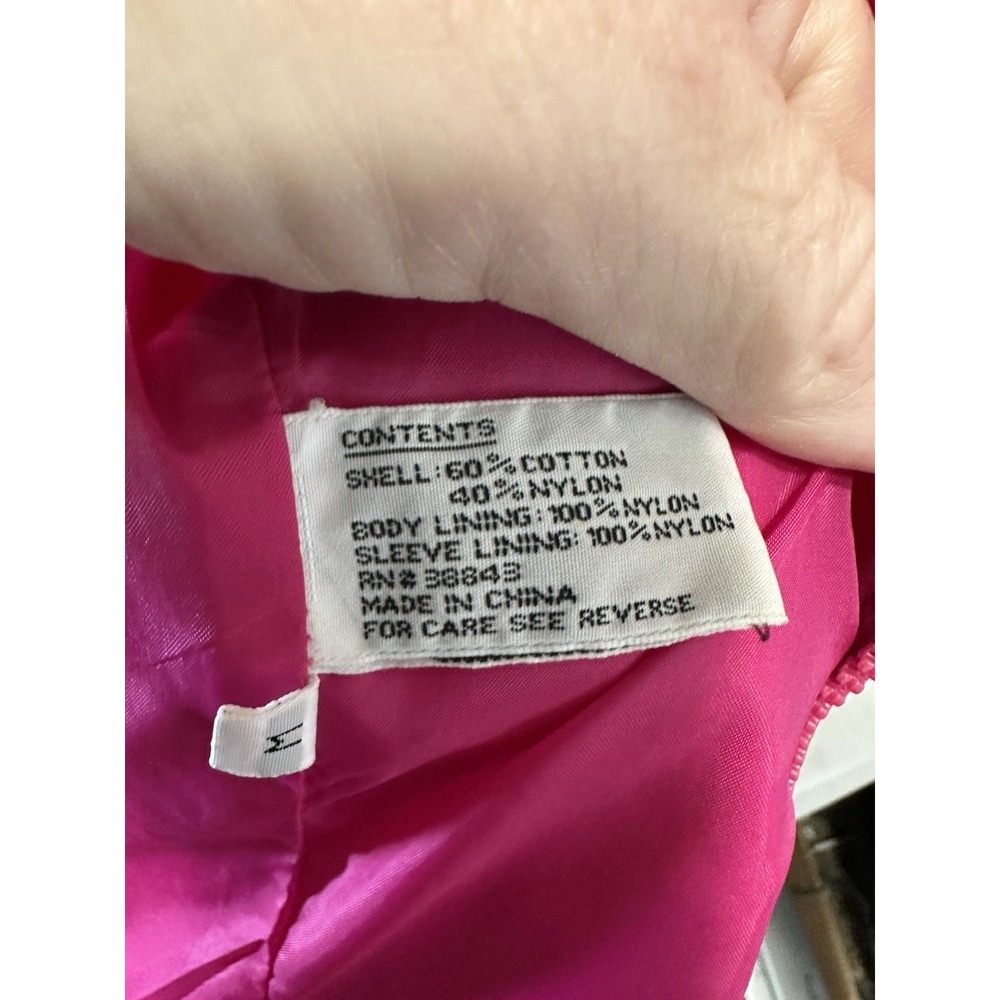 VTG Larry Levine Women's Pink Hooded Waterproof Lightweight Rain Jacket-Med(EUC) - Picture 6 of 11
